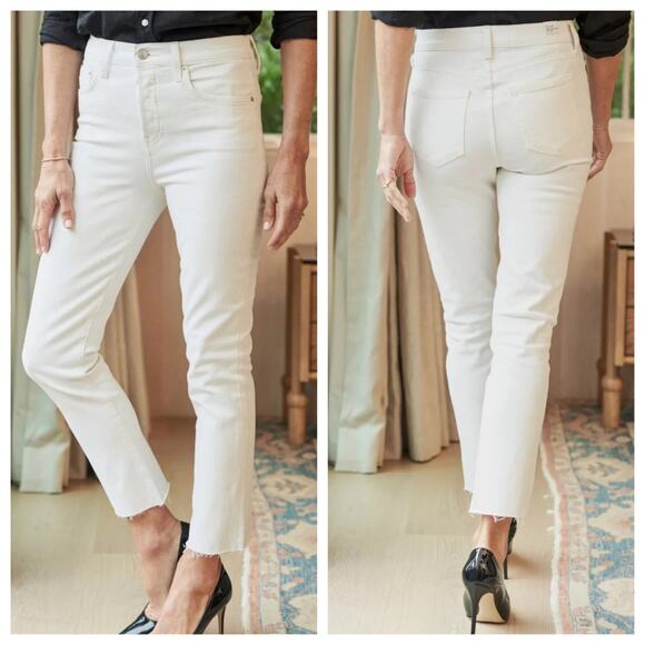 Frank & Eileen Jeans White Straight Leg - Picture 1 of 6